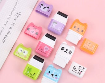 Cute Roller Animal Rubber Pencil Eraser Set Stationery Novelty Children Gift Cute Roller Animal Rubber Pencil Eraser Set Stationery Novelty Children Gift