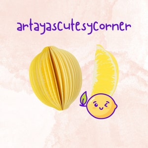 Kawaii Cute Lemon Fruit Sticky Notes Memo Pad