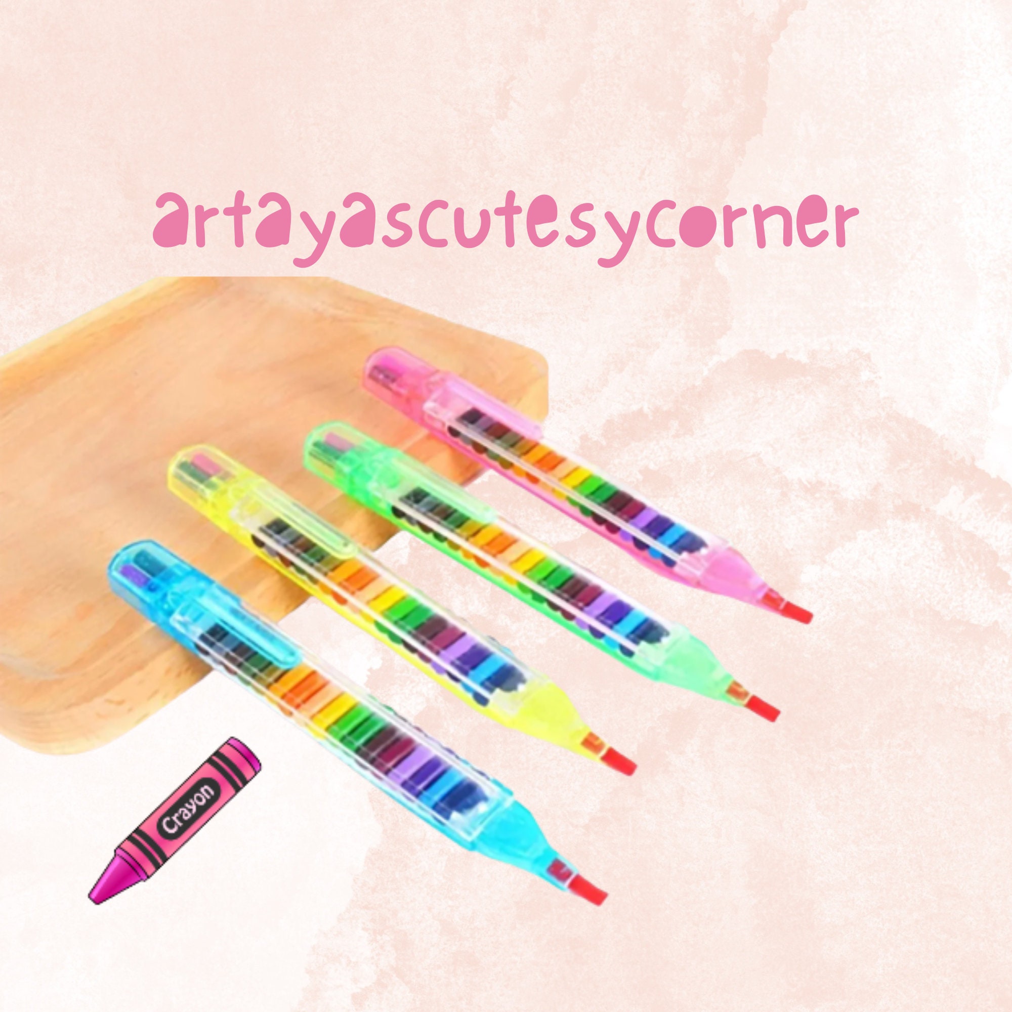 20 Colour Drawing Crayon Pen Etsy