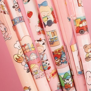 Kawaii Leuke Roze Stad Gel Pennen