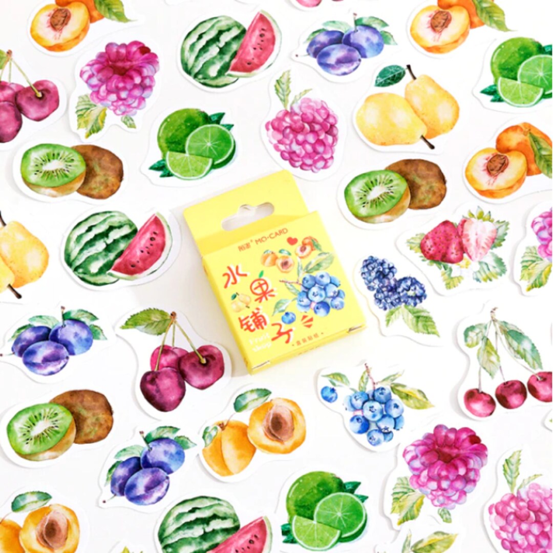 Cute Fruit Mini Sticker Box Pack - Etsy