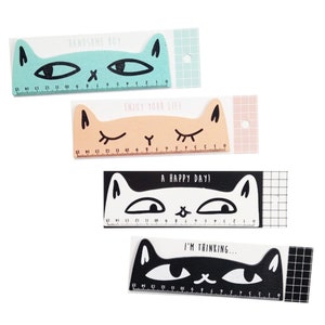 Règle mignonne de chat en bois Kawaii