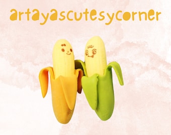 2pcs Banana Novelty Kawaii Erasers - Cute Back to School Stationery Supplies