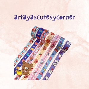 Linda Kawaii Cartoon Cinta Washi Decorativa
