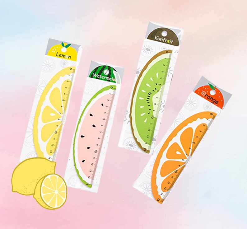 Fruit Ruler Wooden Fruit 15cm Ruler - Etsy Canada