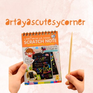 Kids Rainbow Magic Scratch Note Artigianato Attività di viaggio