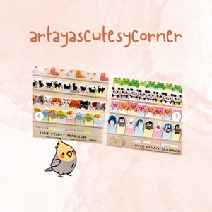 Kawaii Animal Cartoon Sticky Markery do stron