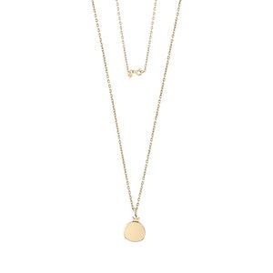 Minimalist Pomegranate Necklace - Mini Sign of Guaranteed 14K Dainty Solid Gold Necklace, Boho Style Necklace, Daily Use Minimalist Necklace