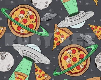 Take Me To Your Pizza Seamless File, Pizza Seamless pattern, Hand drawn seamless design for custom fabric printing