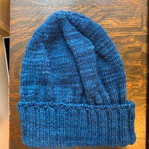 Royal Blue Hand Knit Hat