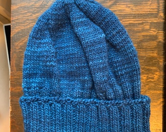 Royal Blue Hand Knit Hat
