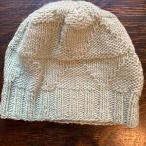 Mint Green Hand Knit Hat