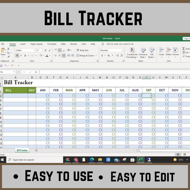 Bill Tracker Spreadsheet Google Sheets Budget Template for Etsy Bill Tracker Spreadsheet Google Sheets Budget Template for Etsy