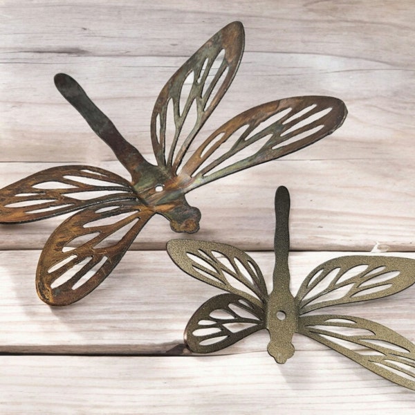Metal Dragonfly Wall Art - 6 to 23 Inches - Multiple Finishes