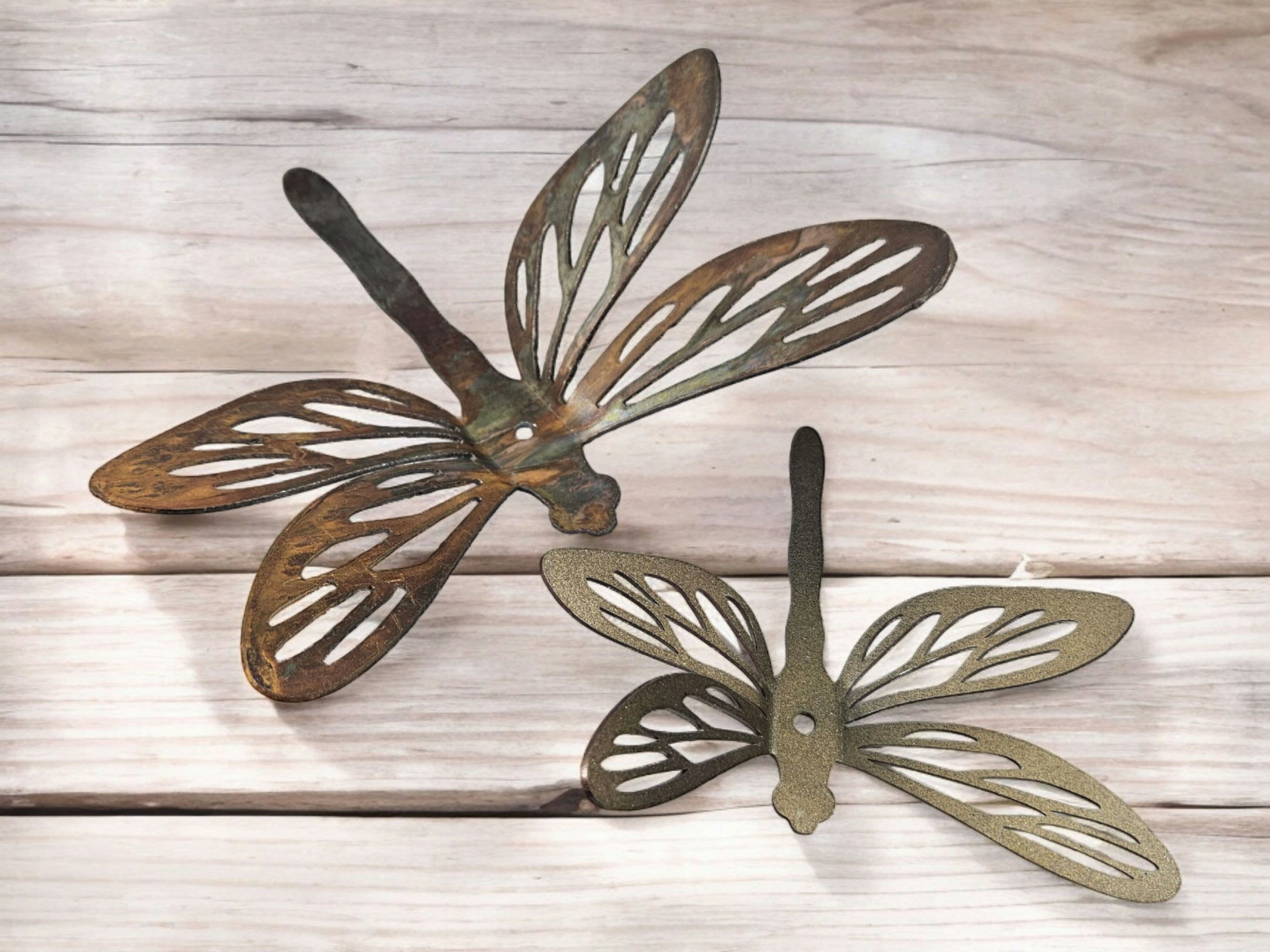 Metal Dragonfly Wall Art - 6 to 23 Inches - Multiple Finishes