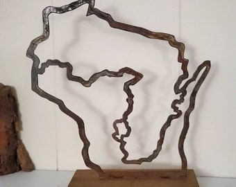 Wisconsin Ice Age Trail State Shape & Outline IAT