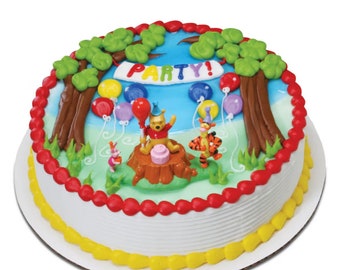 Winnie the Pooh cake Topper, Decoset, birthday cake topper, tigger, piglet cake topper, tigger cake topper