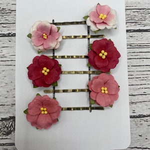 Flower hair pin floral hair pins hair accessories summer hair bridal wedding hair
