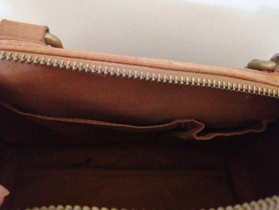 Vintage Brown General leather rivet handbag - image 7