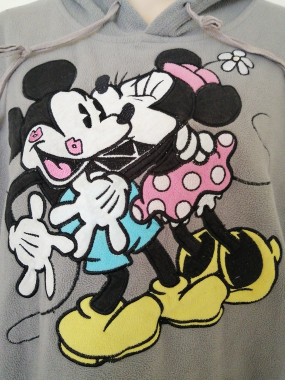 Disnel Kiss Mickey Mouse Hoodie sweater M or XL - image 1