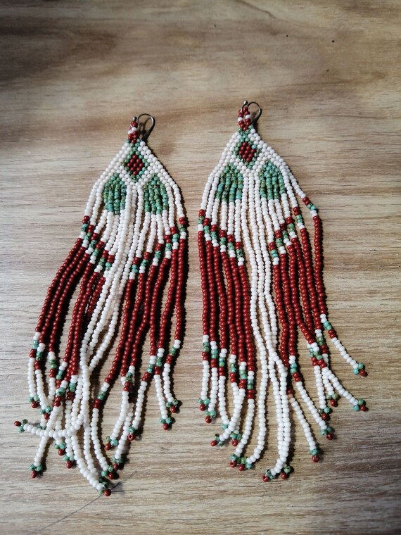 Vintage Native American Oxblood red coral turquoi… - image 3