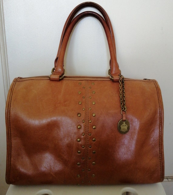 Vintage Brown General leather rivet handbag - image 2