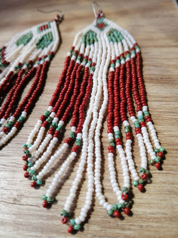 Vintage Native American Oxblood red coral turquoi… - image 2