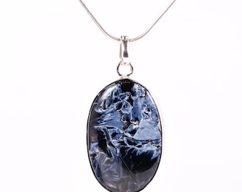 Handmade Pietersite Pendant, 925 Sterling Silver, Gemstone Jewelry