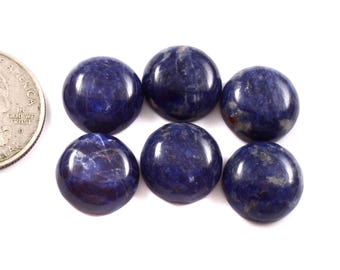 AAA Round Sodalite Cabochon Gemstone, Calibrated Size