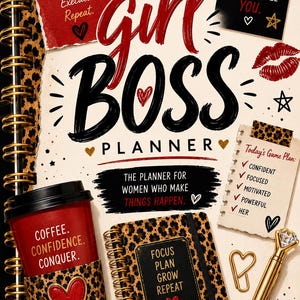 Girl Boss Planner | Ultimate Life Planner | Digital Planner | Productivity Planner | Budget Planner | Self-Care Planner | Hyperlinked PDF
