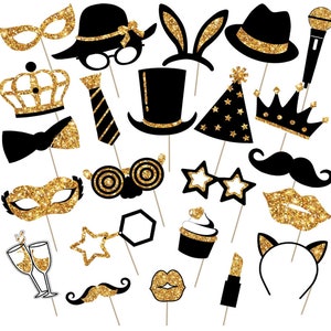 24X Assembled Photo Booth props with colour options, Graduation party ideas, Photo booth kit,