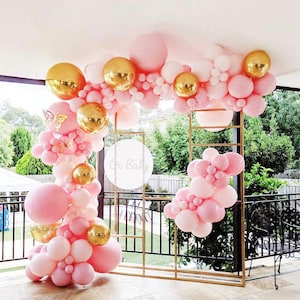 Pink balloons, Pink balloon arch, Pink balloon garland, pink party decorations, pink party, pink party decor, pink decorations, pink arch