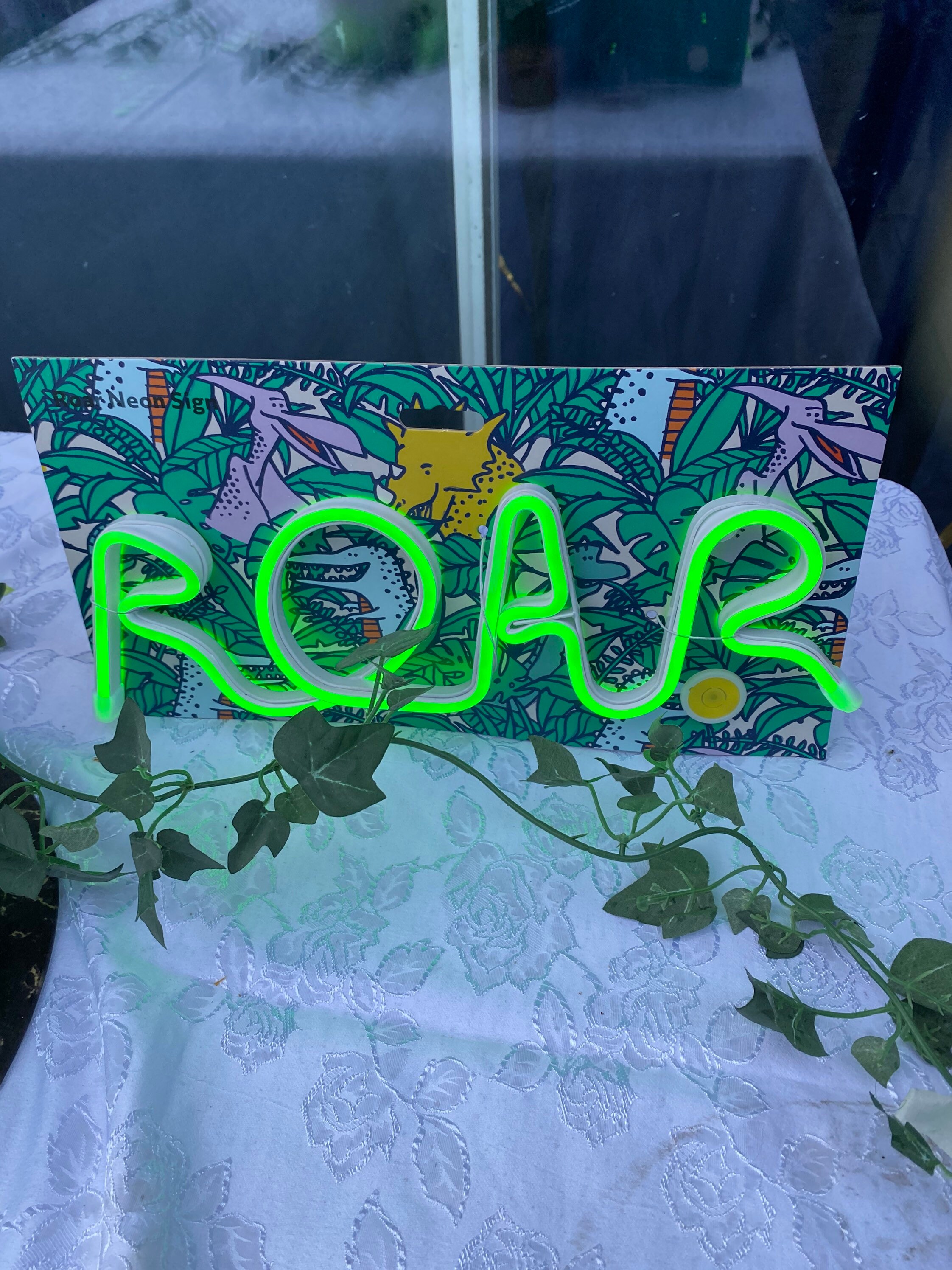 ROAR neon sign dinosaur themed party light sign Room decoration ...