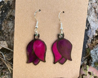 Shrinky Dink Tulip Earrings