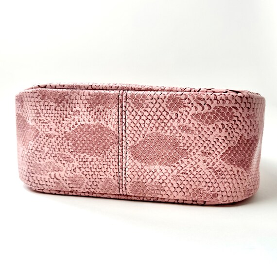 Baby Pink Vintage Style Box Handbag Snake Print Faux Leather Top Handled Bag With Removable Gold Chain Strap Turn Lock gift for Her Etsy UK