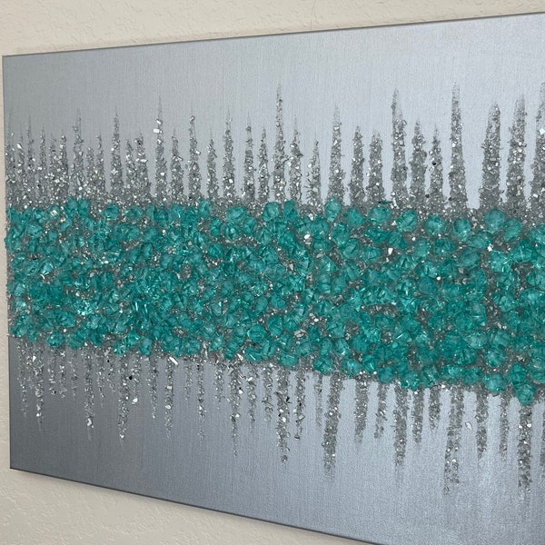 Teal Painting - Etsy