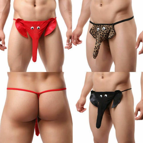 Men's Funny Sleeve Underwear Elephant Thong waist 28 to 45 09a