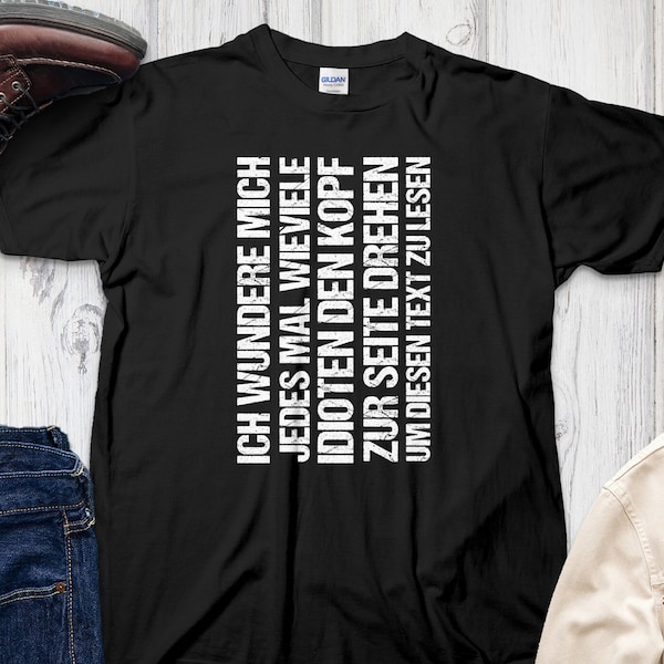 Spruch Shirt Lustige Sprüche Humor Tshirt Geschenk Kopf zur Seite Drehen