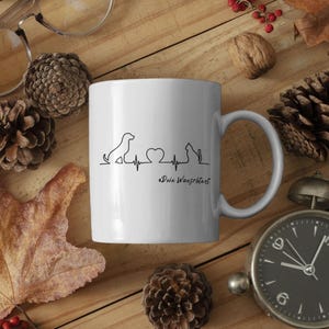 Presente personalizado para cães e gatos com texto personalizado - xícara e caneca de café brilhantes