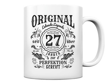 27 Geburtstag Zur Perfektion Gereift 27 Jahre Alt Sprüche Geschenke - Tasse und Kaffeebecher Glossy