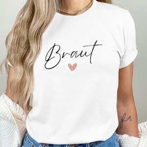 T-Shirt Bride JGA Bride Shirt Wedding Team Bride T-Shirts Heart Color Personalized Hen Party Gift