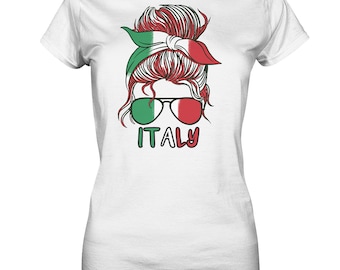 Italy Italian Flag Italian Italia T-Shirt - Ladies Premium Shirt