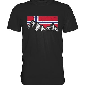 T Shirt Norwegen Skandinavien Norwegische Geschenke Norwegische Flagge Oslo - Premium Shirt