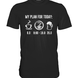 Motorbike Motorsport T-Shirt Motorcyclist Daily Plan Biker - Premium Shirt