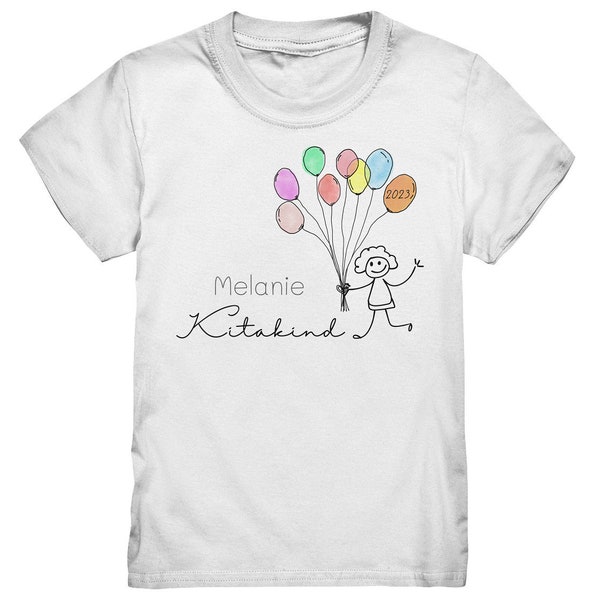 Kitakind T-Shirt Kindergartenkind Personalisiert Kindergarten 2023 Name Personalisierbar Geschenk - Kids Premium Shirt