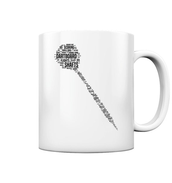 Dart Tasse – Witziger Kaffeebecher Für Dartspieler | 330 Ml, Spülmaschinenfest | Beidseitig Bedruckt | In Weiß & Schwarz