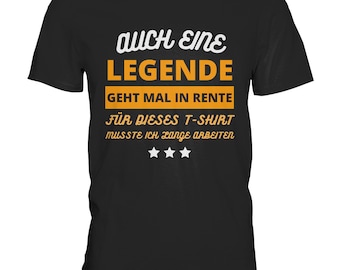 T Shirt Pensioner A Legend Retires Sayings Retirement Men Gift Ideas - Premium T-Shirt