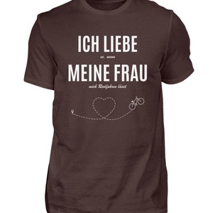 Fahrrad Ich Liebe Radfahren Rennrad Geschenkidee Fahrradfahrer T-Shirt Herren Shirt Brown