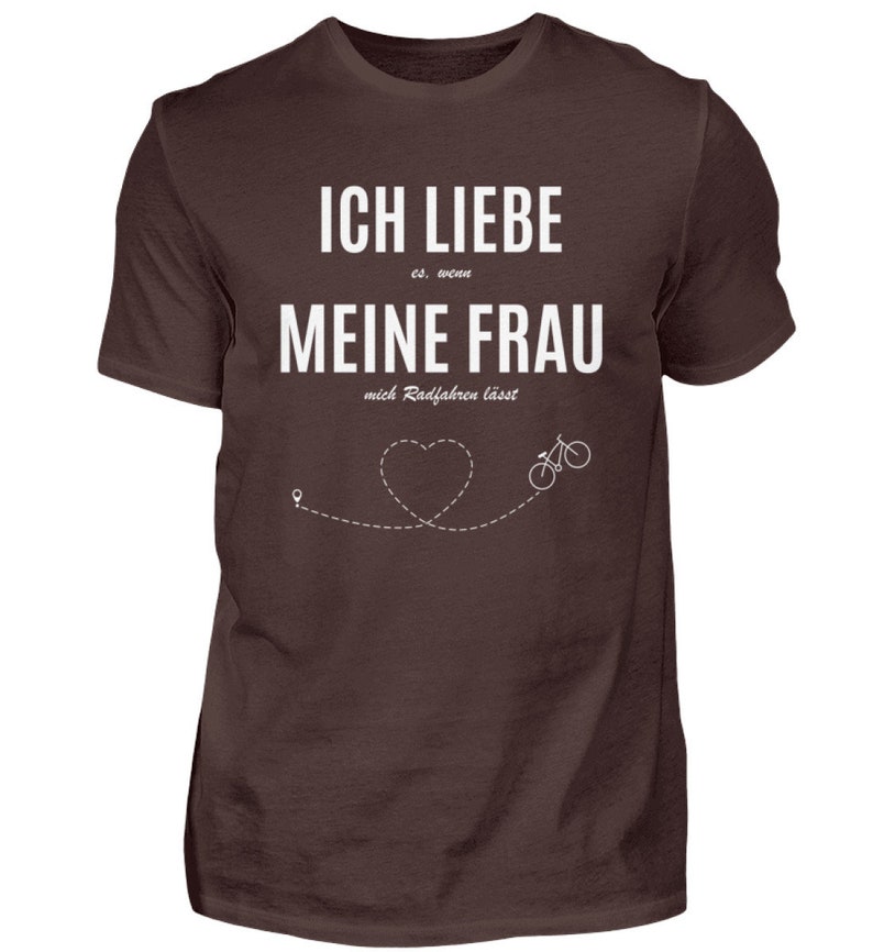 Fahrrad Ich Liebe Radfahren Rennrad Geschenkidee Fahrradfahrer T-Shirt Herren Shirt Brown