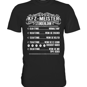 Car Master Hourly Wage T-Shirt Car Mechanic Gift Idea - Premium T-Shirt